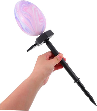 Hemoton Solar Easter Egg Stake Lights for Outdoor Decor Waterproof LED Garden Lights for Pathway and Yard Decoration