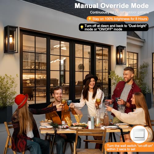 15" Motion Sensor Outdoor Wall Lights, Outdoor Sconces, 1 Pack