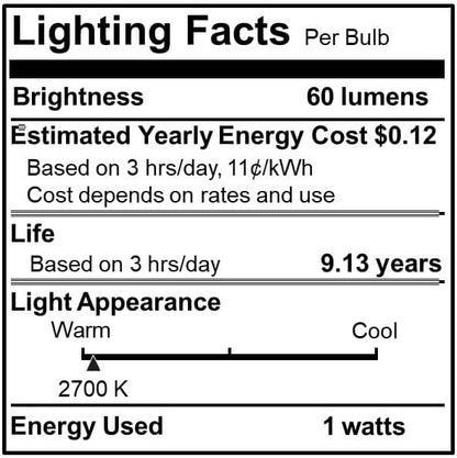 Bulbrite 48-Foot String Light Kit with Clear Shatter Resistant Vintage Style S14 LED Light Bulbs