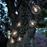 Hometown Evolution, Inc. G50 2" LED Filament Outdoor Patio String Lights with 0.6 Watt Light Bulbs (G50 LED - White | Lumora