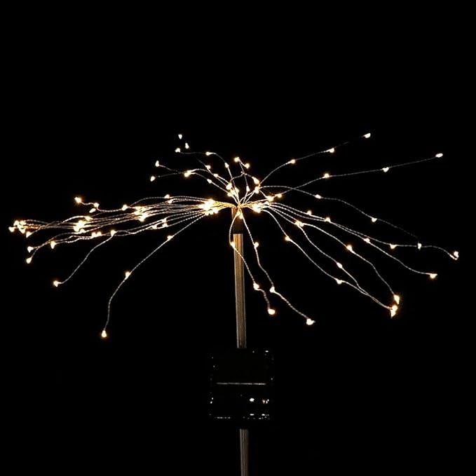 Solar Garden Decorative Lights Outdoor Solar Lawn Light Solar Pathway Light DIY Flexible Wire Warm White Colorful Light for Backyard Flower Beds Fences ABS Stainless Steel 82cm (Warm White Light