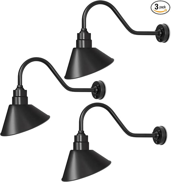 10-Inch Gooseneck Outdoor Barn Light with Extended Arm Design – Specifically Designed for Outdoor Store Sign | Lumora