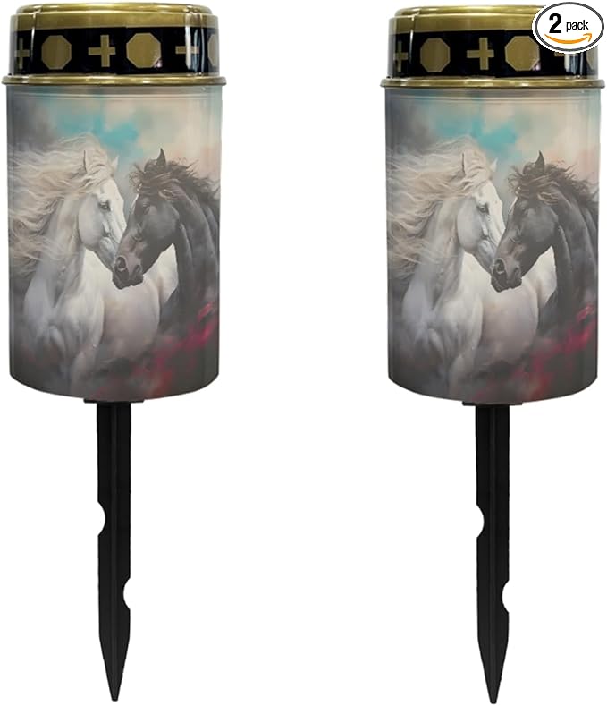 Horse Solar Garden Lights Waterproof,Horse Lantern Solar Stake Lights,Solar Pathway Lights Outdoor Warm White Landscape Lighting,Solar String Lights for Outside Spotlight
