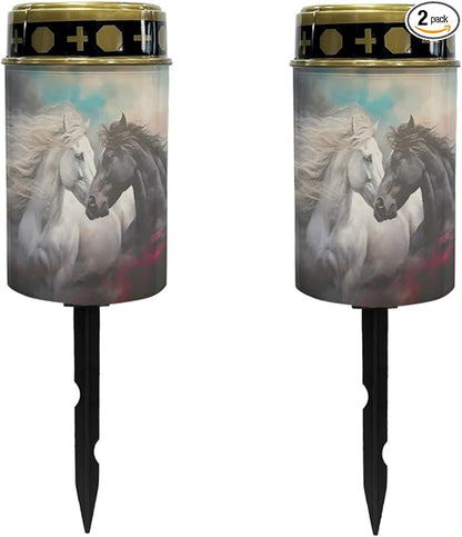 Horse Solar Garden Lights Waterproof,Horse Lantern Solar Stake Lights,Solar Pathway Lights Outdoor Warm White Landscape Lighting,Solar String Lights for Outside Spotlight