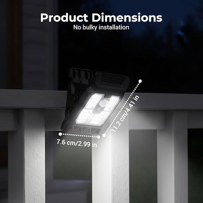 Solar Clip Light with Motion Sensor, 2026 New Portable Outdoor LED Light for Camping, Adjustable Clip On LED Light | Lumora