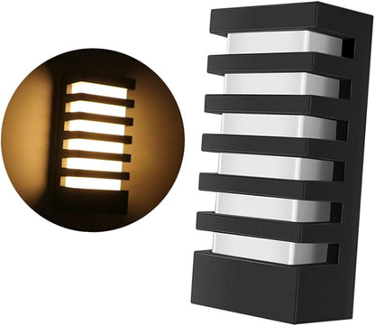POPETPOP Led Wall Lamp 15w Black Waterproof Aluminum 85 Ip65 Rated for Indoor Outdoor Lighting