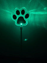 Solar Garden Stake Lights with Color Changing LED or Regular White LED Landscape Path Lights (Set of 2) (Dog Paw) | Lumora