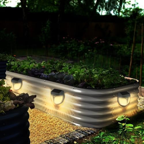 Raised Garden Bed Solar Lights Magnetic, IPX4 Waterproof Solar Lights Outdoor Dusk to Dawn, Solar Powered Garden | Lumora