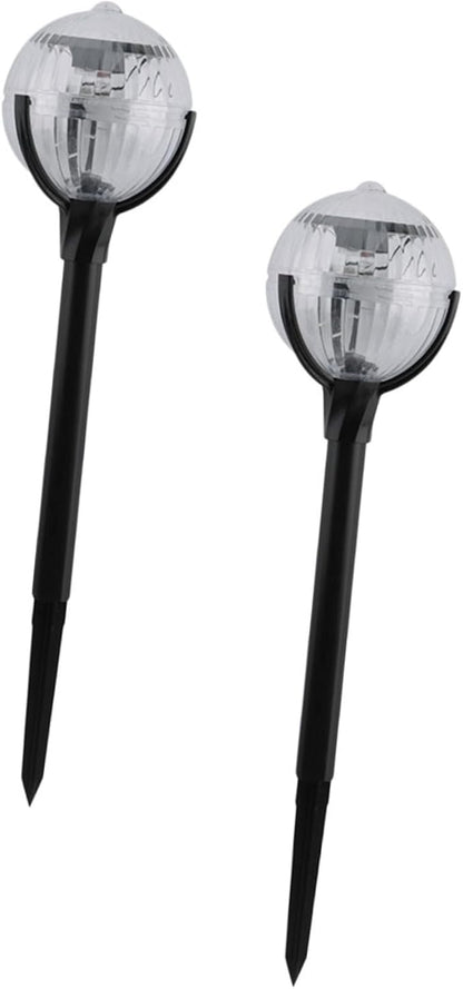2pcs Solar Garden Lights Outdoor Solar Powered LED Landscape Path Lights with Color-Changing RGB for Yard Patio Lawn Decor