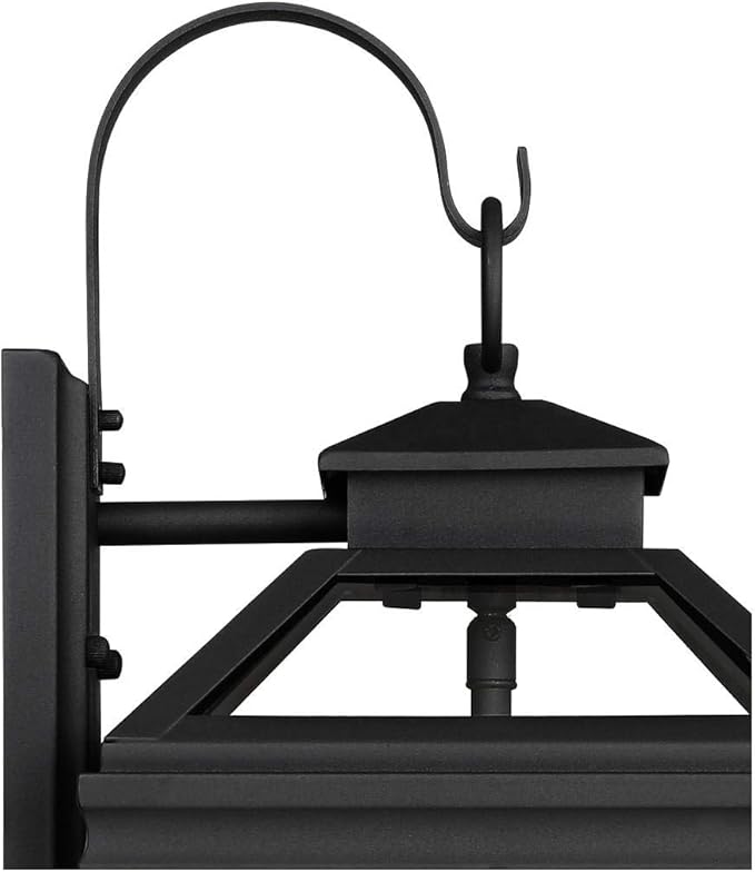 John Timberland Stratton Street Traditional Outdoor Wall Light Textured Black Steel 16 1/2" Clear Glass Lantern for Exterior House Porch Patio Outside Deck Garage Yard Front Door Garden Home