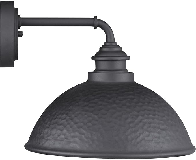 Progress Lighting Englewood Collection 1-Light Farmhouse Outdoor Medium Wall Lantern Light Textured Black, 10.38x12.00x12.00