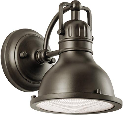 Kichler Hatteras Bay 8" 1 Light Exterior Wall Light with Clear Fresnel Lens Olde Bronze® | Lumora