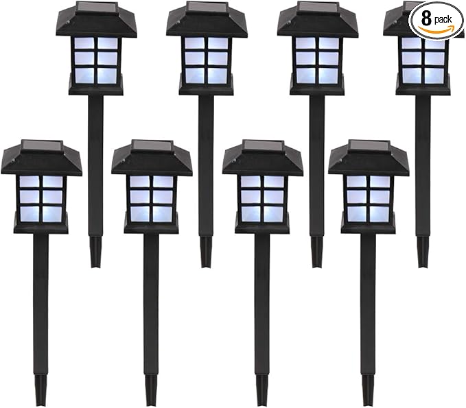 Solar Outdoor Lights,8 Pack LED Solar Lights Outdoor Waterproof, Solar Walkway Lights of Lighting for Your Garden, Landscape, Path, Yard, Patio, Driveway