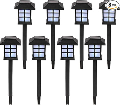Solar Outdoor Lights,8 Pack LED Solar Lights Outdoor Waterproof, Solar Walkway Lights of Lighting for Your Garden, Landscape, Path, Yard, Patio, Driveway