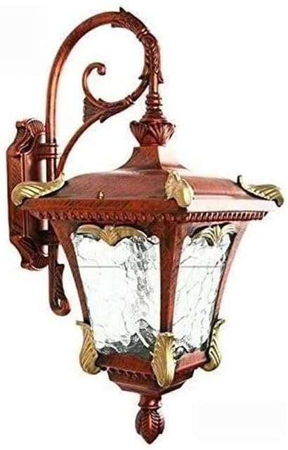 Wall Mounted Light Wall Lamp Retro Outdoor Plug-in with Lampshade Lantern Waterproof Metal Glass Wall Light Fixture E27 Decor Courtyard Garden Patio Vintage Mounted Lighting Cafe Garden (Brown)