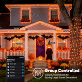 JMEXSUSS Color Changing String Lights for Halloween, 66ft 200 LEDs, RGB