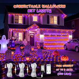 JMEXSUSS 200 LED Orange and Purple Net Lights, 9.8FT x 6.6FT, Plug in