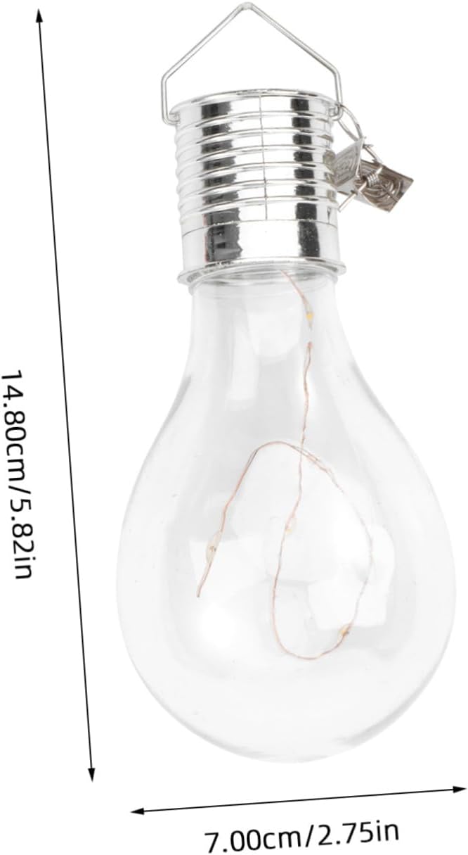 6pcs Solar Powered Copper Wire Chandelier Bulbs Warm White Hanging Led Light for Home Garden and Patio Decoration Eco-Friendly Easy to Install