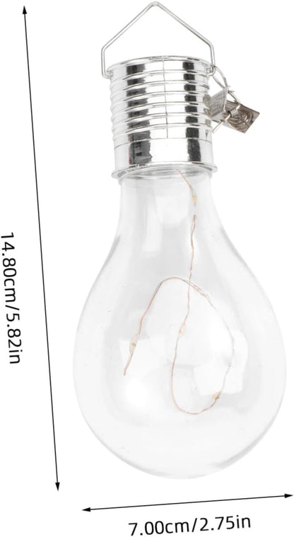 6pcs Solar Powered Copper Wire Chandelier Bulbs Warm White Hanging Led Light for Home Garden and Patio Decoration Eco-Friendly Easy to Install