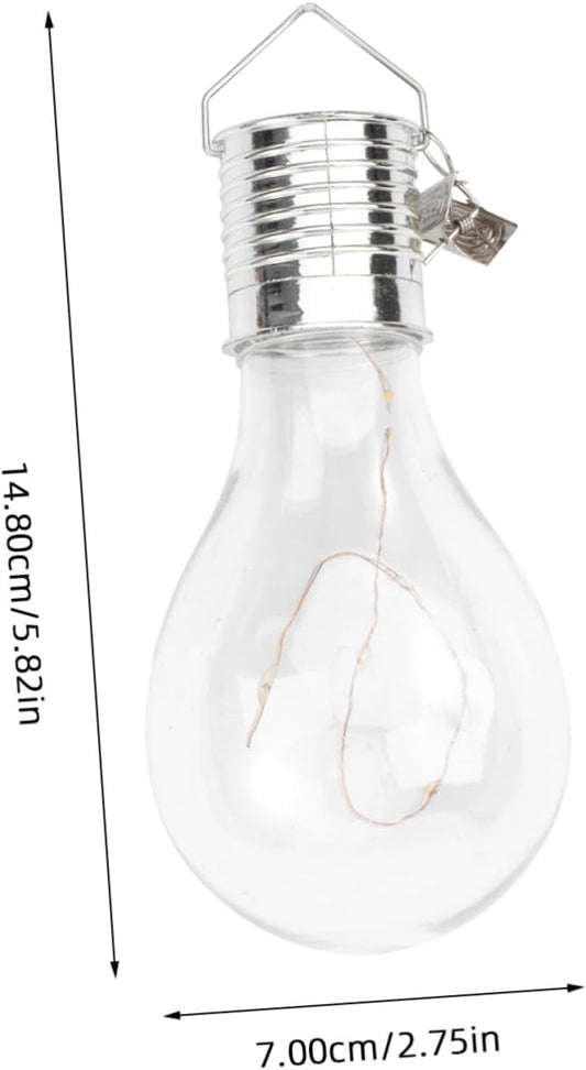 6pcs Solar Powered Copper Wire Chandelier Bulbs Warm White Hanging Led Light for Home Garden and Patio Decoration Eco-Friendly Easy to Install
