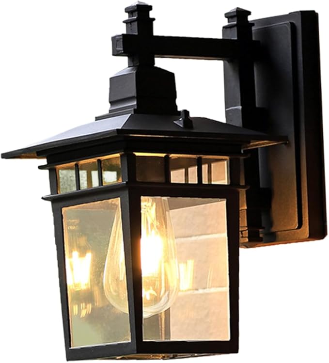 VILLCASE Vintage LED Wall Lamp Black Garden Light for Outdoor Patio Balcony Corridor Decorative Rust Design for | Lumora