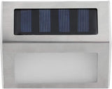 Walfront Solar Step Lights, LED Outdoor Stair Lights, Stainless Steel, Warm White, IP65 Waterproof, 4 LED, for | Lumora