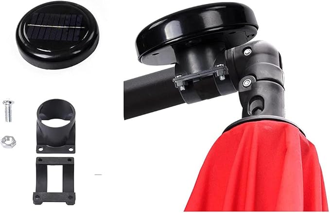 Yescom Solar String Light 40 LED Fit for 9 ft 8 Ribs Patio Offset Umbrella Outdoor Yard Party Wedding with Clips Warm White