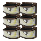 Aootek Solar Motion Sensor Lights Outdoor 120 LEDs, Brown, 6 Pack