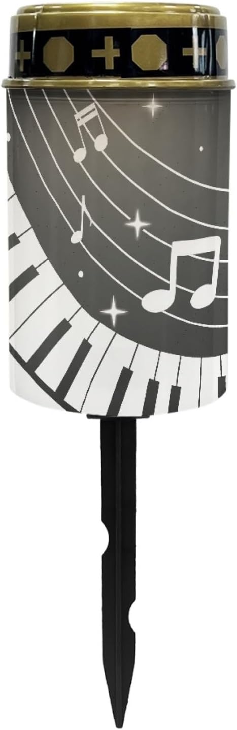 Solar Lights Piano Note Star for Garden Cemetery Lamp Warm White Led Grave Light Lightweight Memorial Sympathy Gift