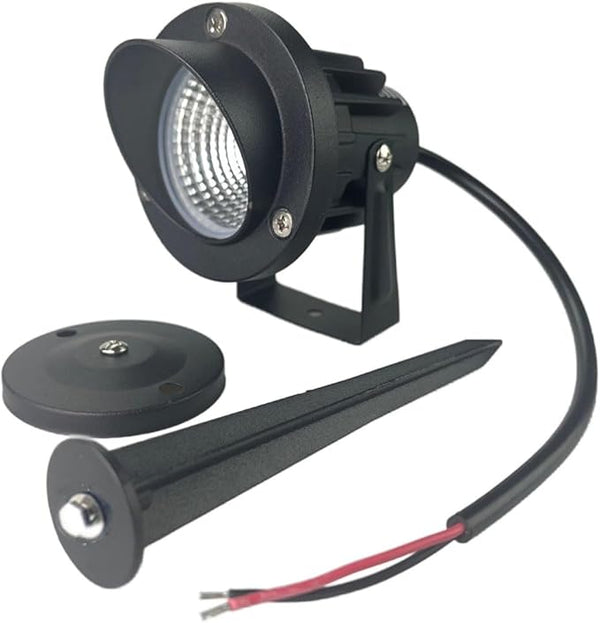 QUANS 6 Pack 12W Warm White Low Voltage Outdoor Landscape Spotlight LED Light, Wall Mount Fixture, Waterproof Stake | Lumora