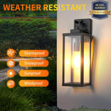 16 Inch Motion Sensor Dawn to Dusk Outdoor Sensor Light Fixture Anti-Rust Exterior Wall Lighting Waterproof Outdoor Wall Lantern for Porch Patio Front Door Garage