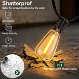 120FT Outdoor String Lights ST38 LED with Remote Waterproof Dimmable