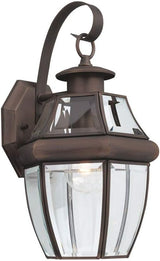 Sea Gull Lighting 8067-71 Single-Light Outdoor Lancaster Wall Lantern, Clear Beveled Glass and Antique Bronze | Lumora