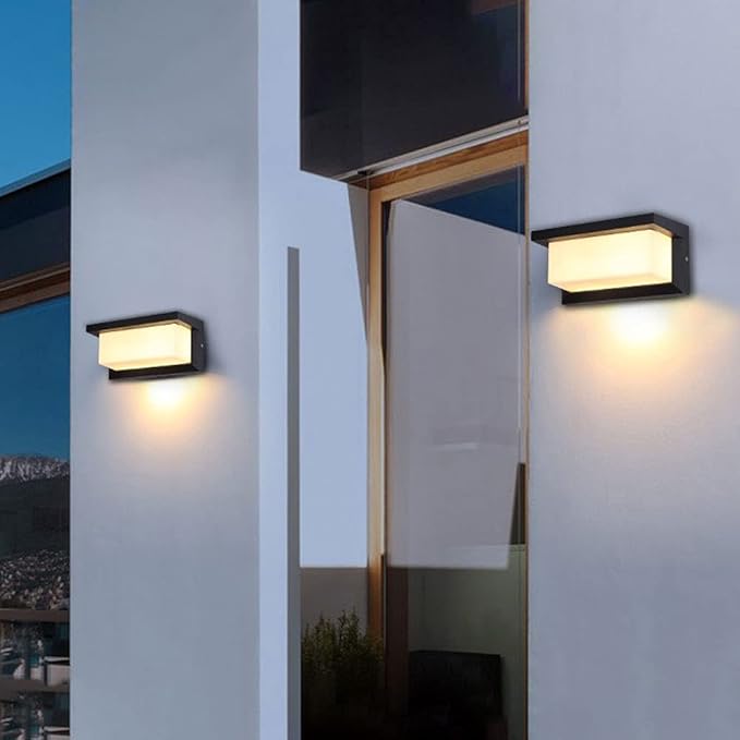 LED Wall Light Outside Wall Sconce, IP65 Waterproof Square Outside Lights, Motion Sensor Exterior Wall Lighting | Lumora