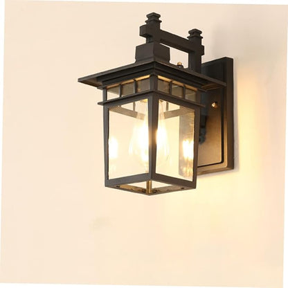 VILLCASE Vintage LED Wall Lamp Black Garden Light for Outdoor Patio Balcony Corridor Decorative Rust Design for Home Cafe Hotel More Bulb Not Included