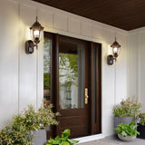 Lamomo Motion Sensor Outdoor Wall Lights Porch Lamp, Black and Bronze
