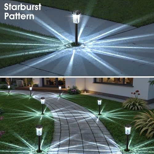 Solar Pathway Lights Outdoor, 12H 12 Pack Solar Garden Lights