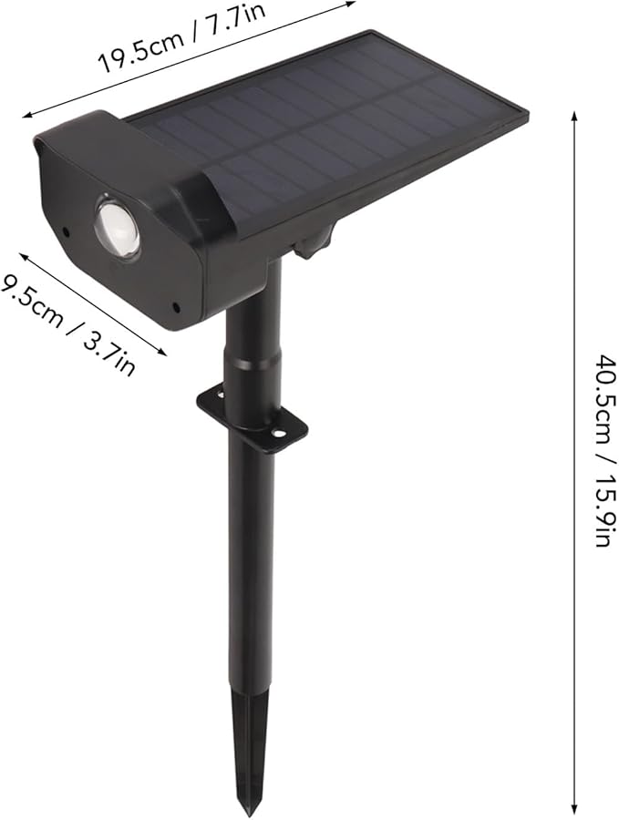Solar Pathway Light Stake Light, Bright IP67 Waterproof Warm Lighting, Dusk to Dawn Adjustable Angle Garden Light for Lawn, Energy Saving and Easy Installation