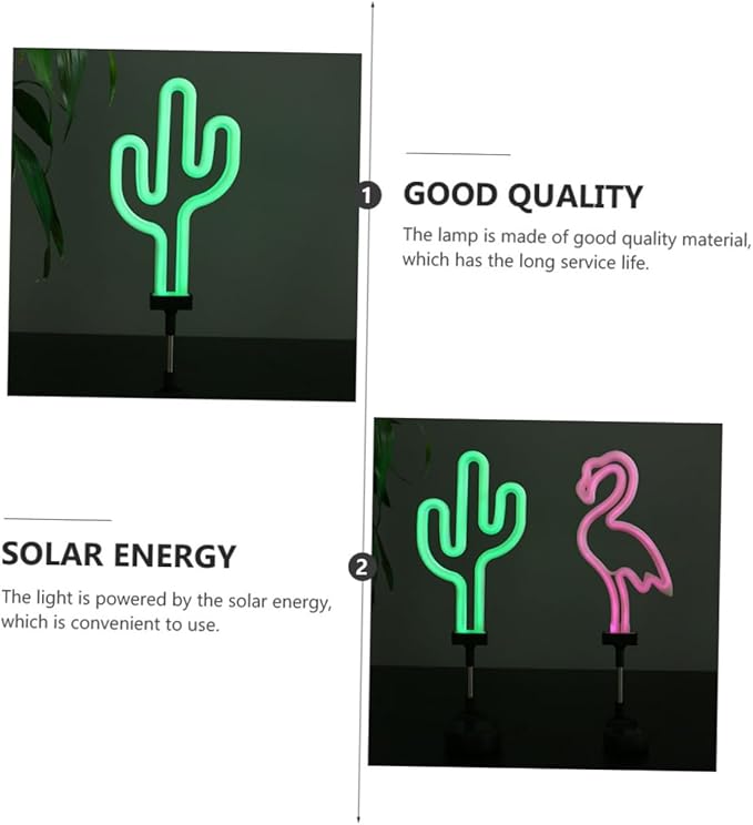 Gatuida Solar Cactus Lawn Light Unique Outdoor Garden Decor Waterproof Solar Light Insert for Yard for Patios and Pathways