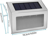 Solar Lights Outdoor Waterproof Deck Light, Solar Stair Lights Outside LED Step Lighting Stainless Steel for Paths | Lumora