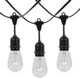 Novelty Lights 100 Feet, 50 Suspended E26 Sockets, S14 String Light Set with Clear Incandescent Bulbs, Heavy Duty | Lumora