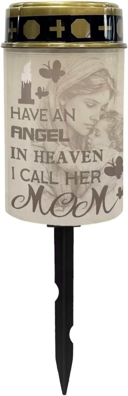 Bless Grave Decorations for Cemetery Solar Lights Outdoor Garden Waterproof Solar Grave Pathway Lights Outdoor LED Garden Lights Solar Powered Decorative