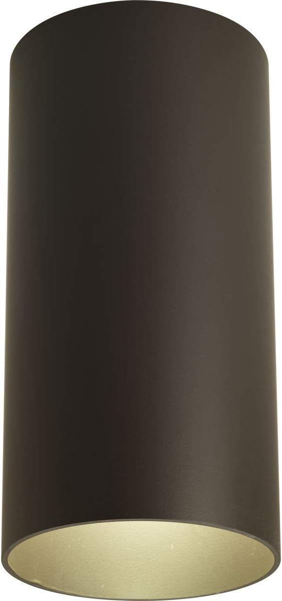 Progress Lighting 6-Inch Cylinder Outdoor Ceiling Light, 1-Light Modern Flush Mount Ceiling Light Fixture, Interior | Lumora