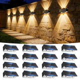 Solar Fence Lights Outdoor, 16 Pack Fence Solar Lights Waterproof