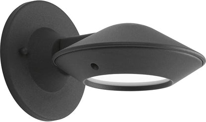 Progress Lighting 1-Light Frosted Glass Modern Outdoor Wall Lantern Light, Strata LED Collection, Outdoor, P560090-031-30K, Black