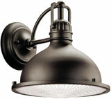 Kichler Hatteras Bay 10.25" 1 Light Exterior Wall Light with Clear Fresnel Lens Olde Bronze® | Lumora