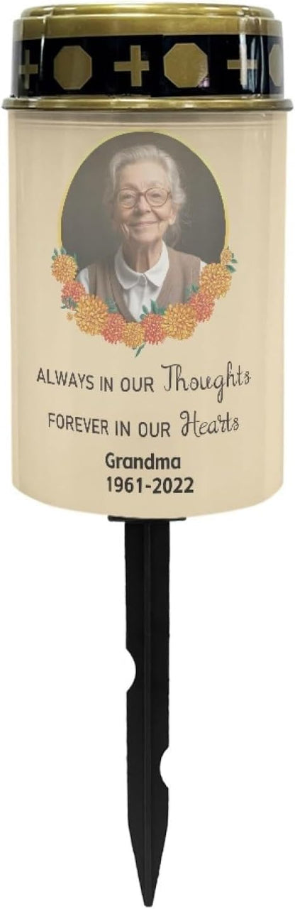 Outdoor Solar Lights Waterproof Cemetary Solar Light 2 Pcs Solar Lights for Cemetery Gravesite Memorial Solar Lights for Graves Always in Our Hearts