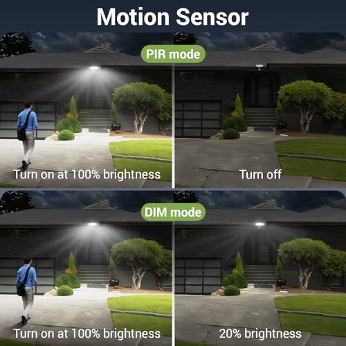Outdoor LED Flood Lights D2D Security Lights Motion Sensor Remote 45W 5000K