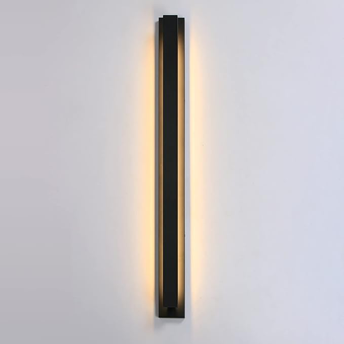35inch Long Outdoor Modern LED Wall Light, 20W Waterproof Indoor Wall Mount Fixtures,3000K Warm Light Rectangular Wall Sconce for Front Door, Stairway, Living Room