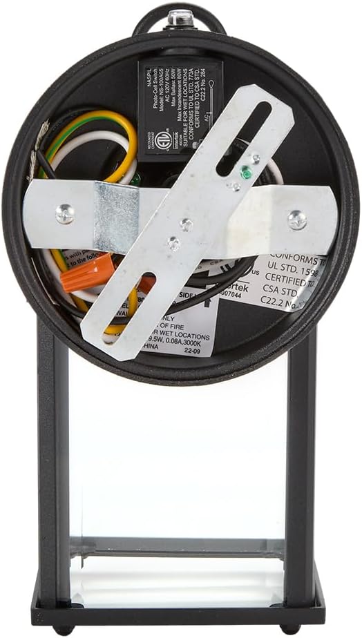 Maxxima LED Porch Lantern Outdoor Wall Light - Features Clear Glass, 3000K Warm White, 650 Lumens, Dusk to Dawn Photocell Light Sensor, Patio or Porch Sconce Fixture for Exterior Lighting - Black